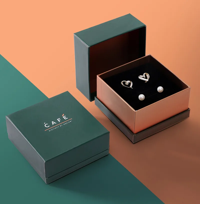 Dark Green Jewelry Earring Box