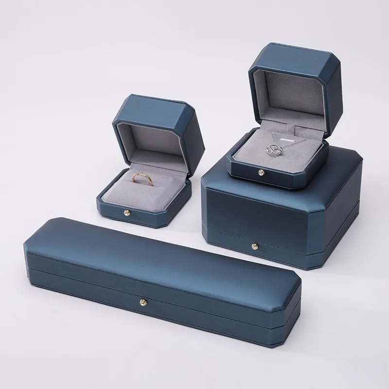 Teal Octagonal Jewelry Box Set