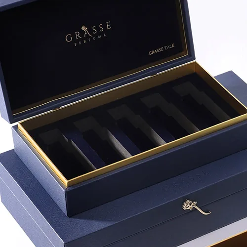 Navy Blue Perfume & Jewelry Box
