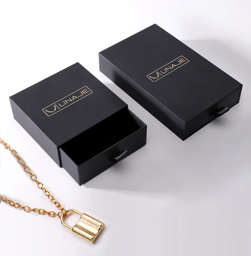 Black Drawer Necklace Jewelry Box