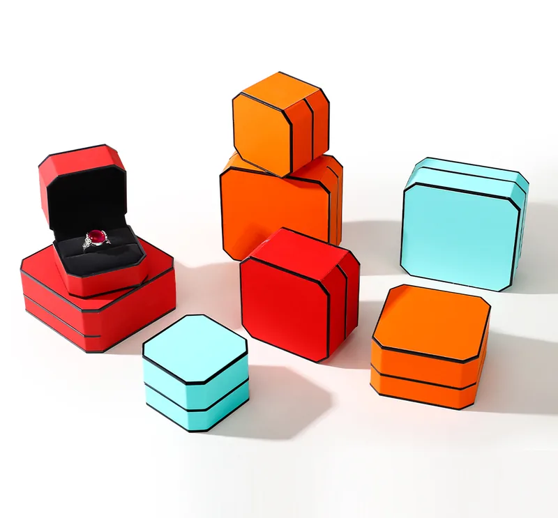 A small octagonal jewelry box