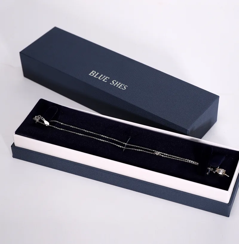 Blue Necklace Jewelry Box