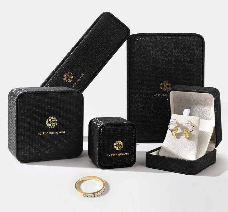 Black glittering jewelry box