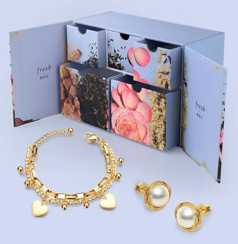 Gold Jewelry Calendar Box