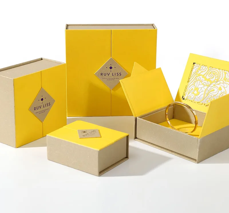Yellow Double Door Jewelry Box