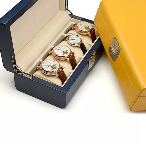 Leather& Wood Watch Box