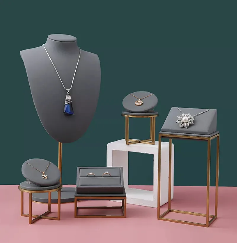 Metal & Microfiber Jewelry Rack Display
