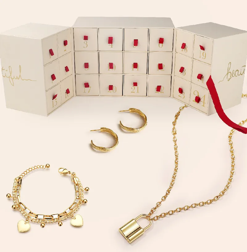 Cream Jewelry Calendar Box