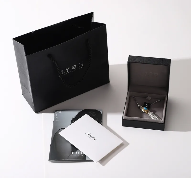 Luxury Custom Jewelry Packaging Set with Gift Bag and Necklace Box