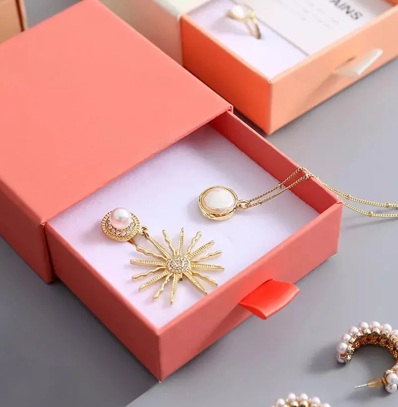 Yellow Drawer Earring Set Box