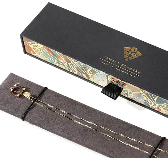 Jewelry presentation boxes and packaging details