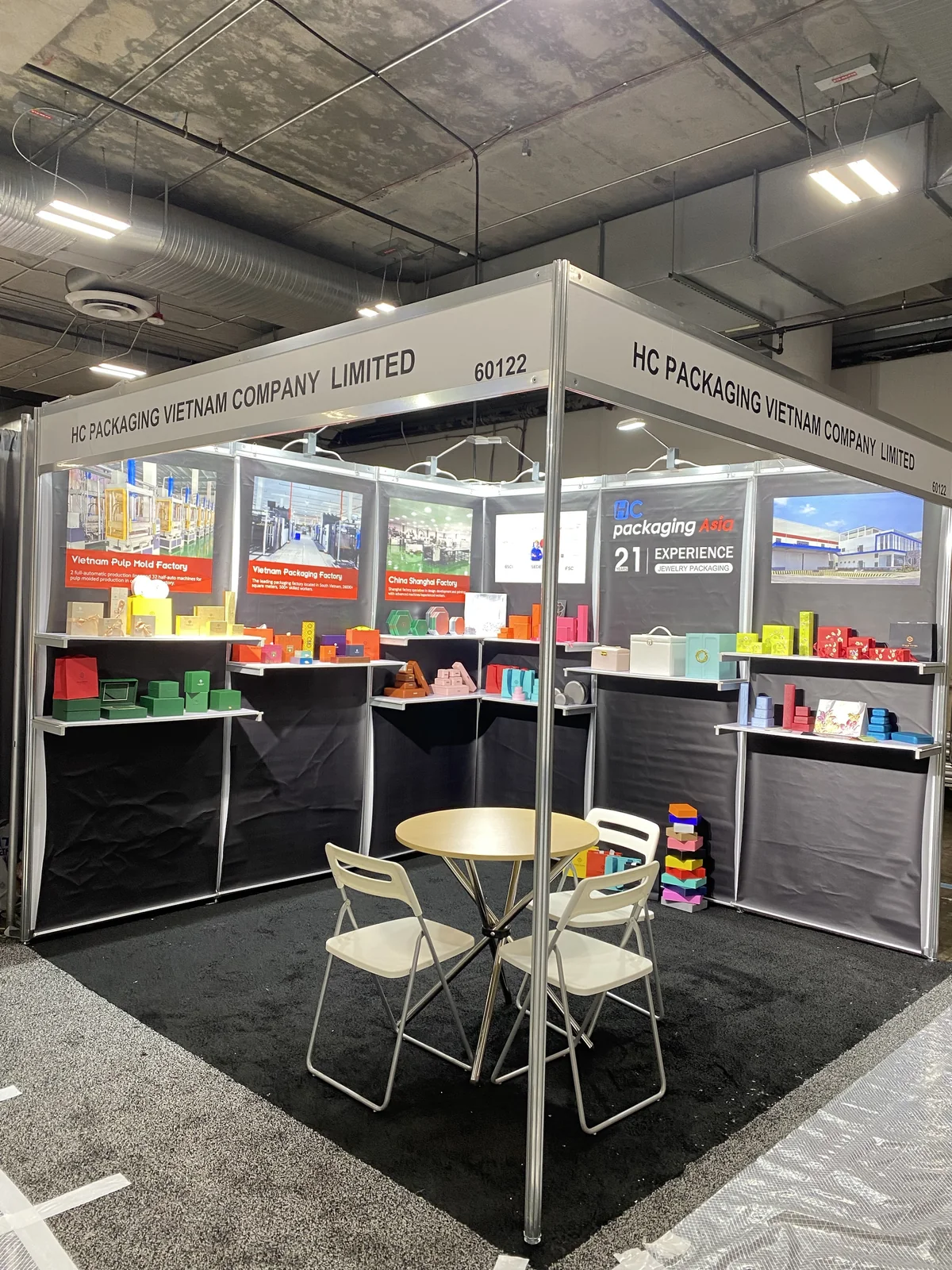 Historical exhibition display and packaging examples