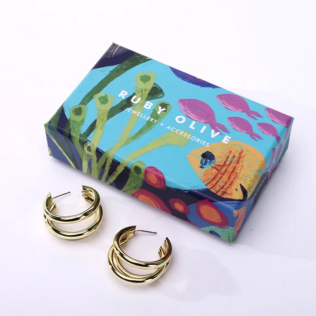 Jewelry presentation boxes and packaging details