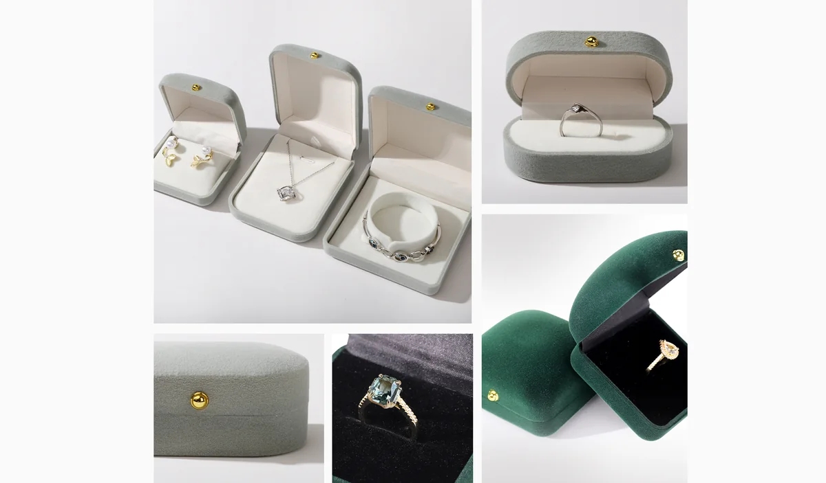 Jewelry presentation boxes and packaging details