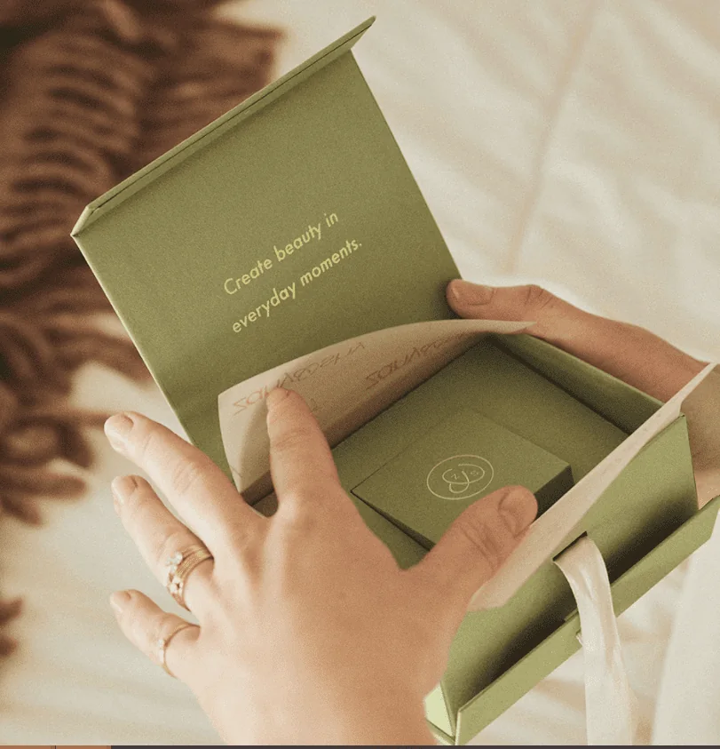Coordinated jewelry box and gift packaging examples