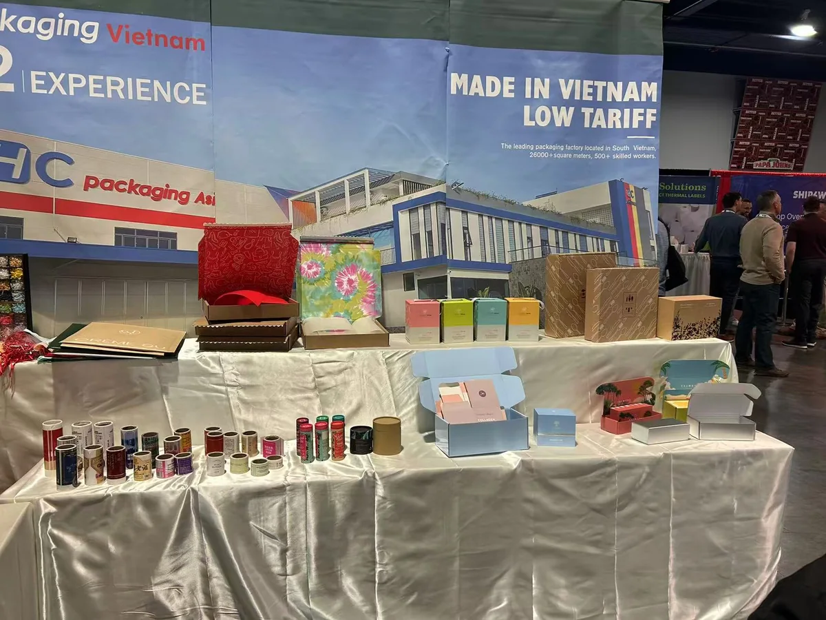 Historical exhibition display and packaging examples