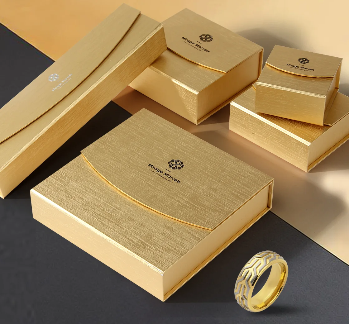 Jewelry presentation boxes and packaging details