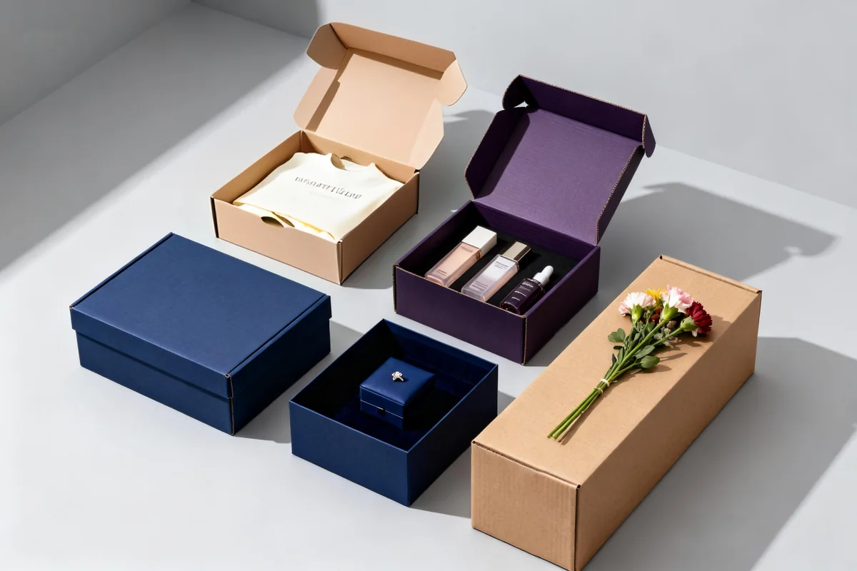 Jewelry presentation boxes and packaging details