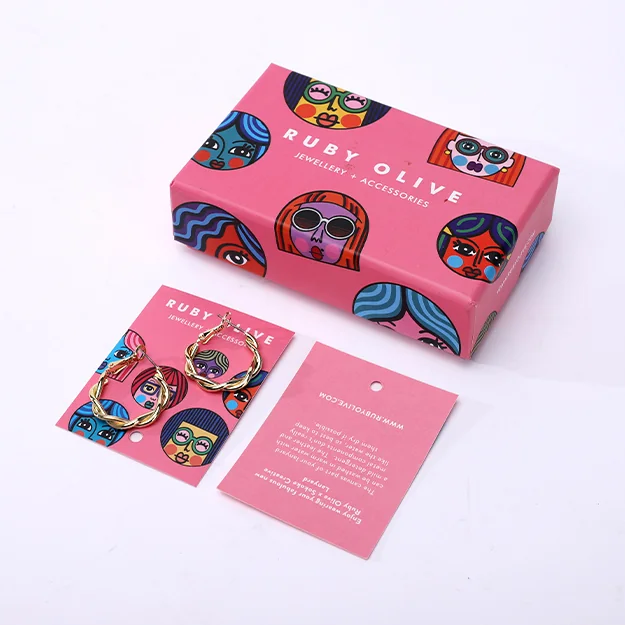 Jewelry presentation boxes and packaging details