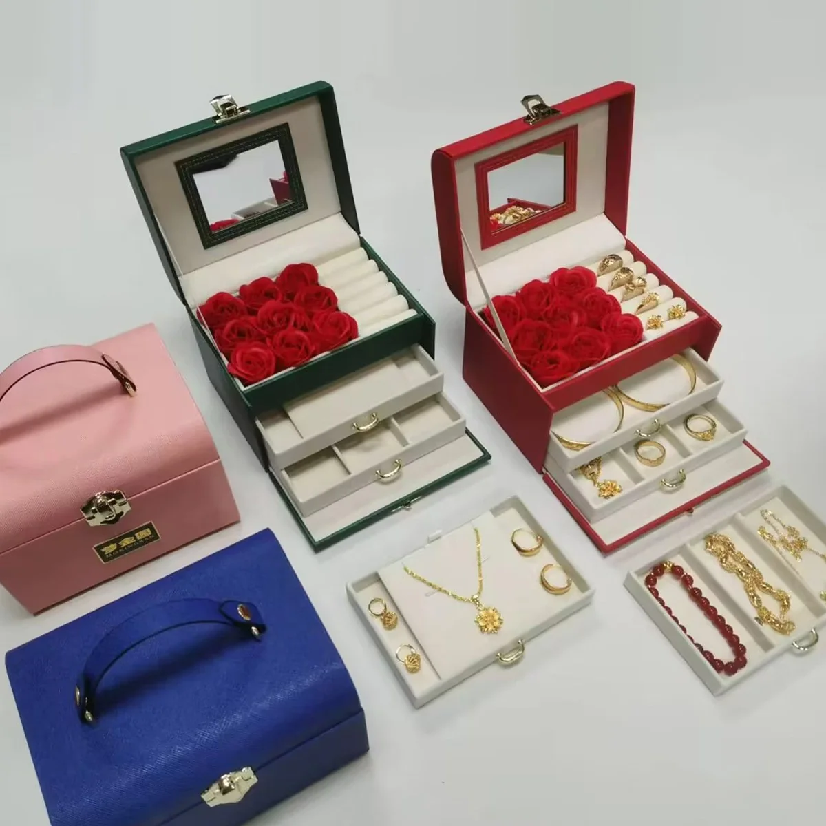 Jewelry presentation boxes and packaging details