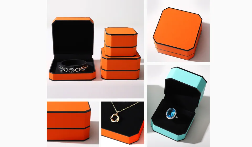 A small octagonal jewelry box — product view 1