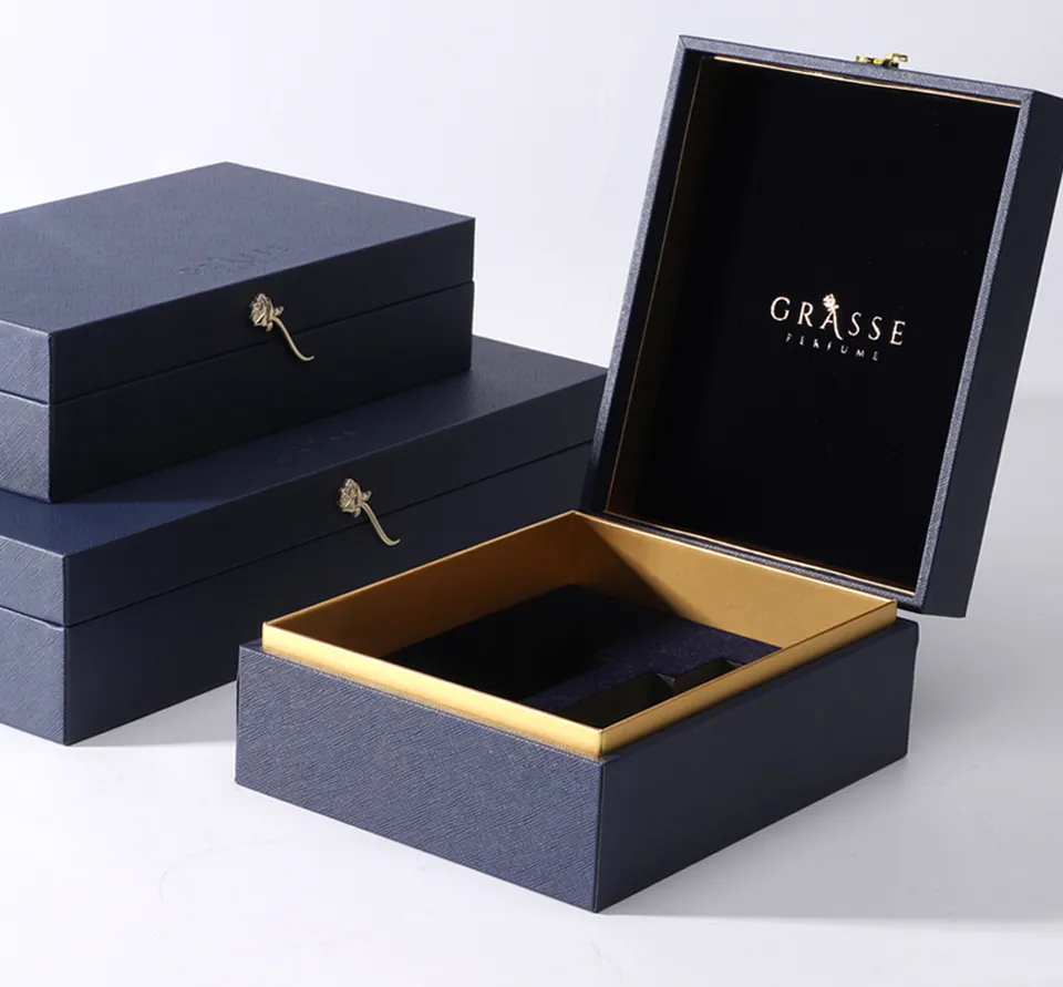 Navy Blue Perfume & Jewelry Box — product view 1