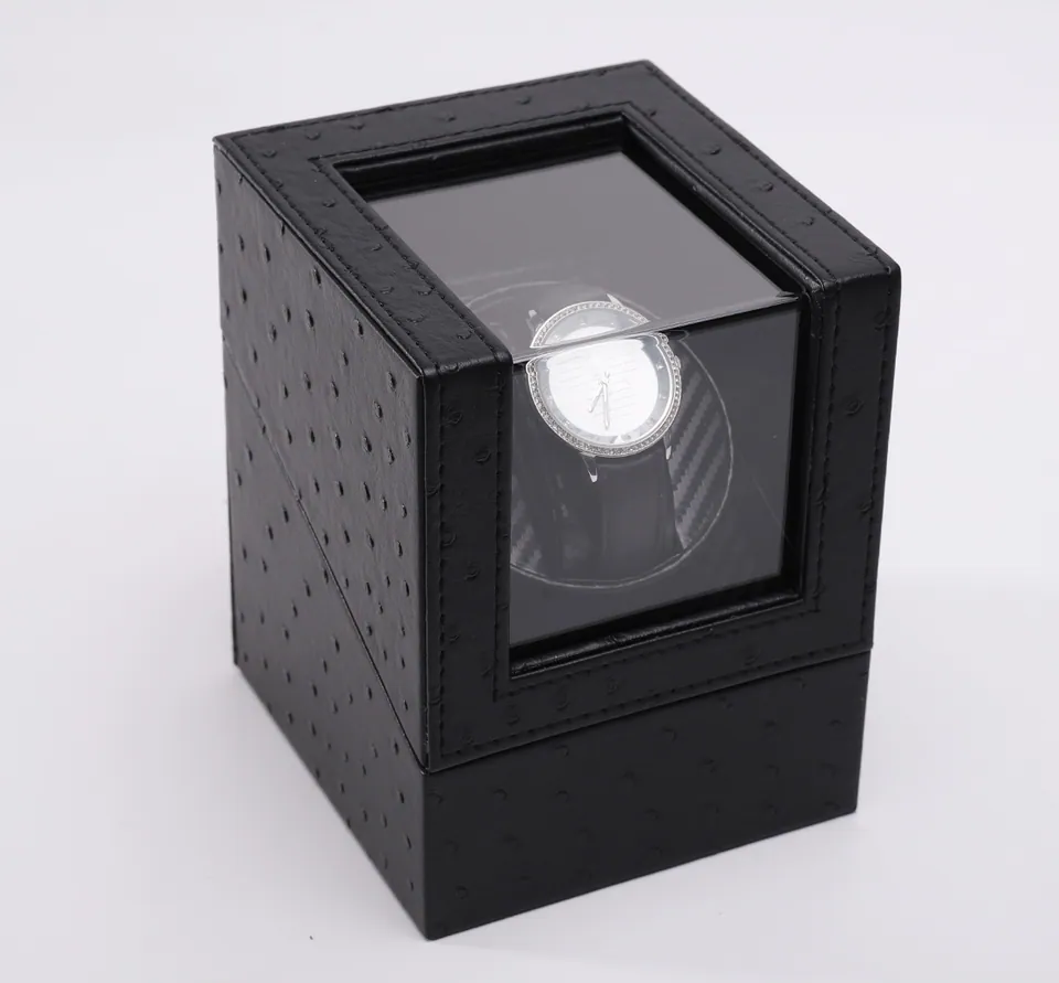 Black hypotenuse watch box — product view 1