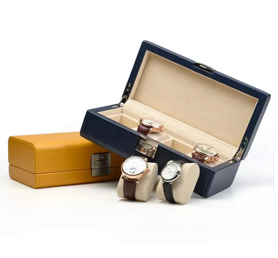Leather& Wood Watch Box — product view 1