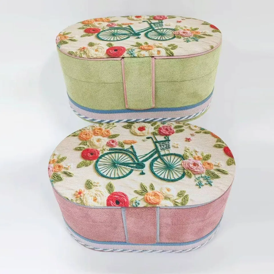 Vintage Velvet Jewelry Organizer Box — product view 1